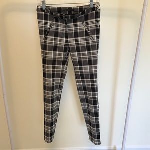 Zara (S) black and white plaid trouser pants